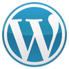 Wordpress Logo. It is a white w on a blue background. The blue is a medium blue. 